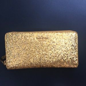 Sparkly gold Kate Spade wallet